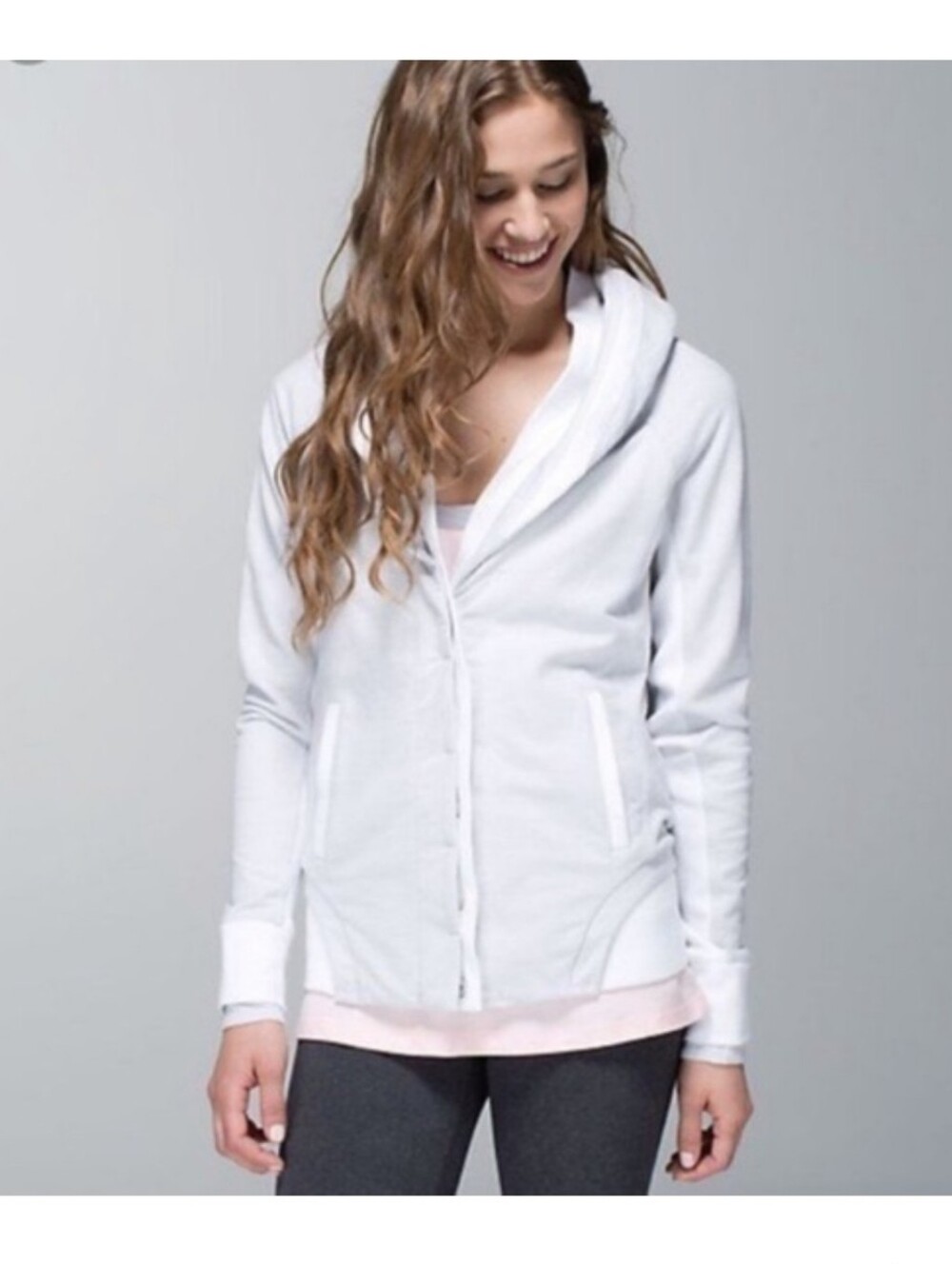 lululemon athletica To Class Jacket In White and Light Gray